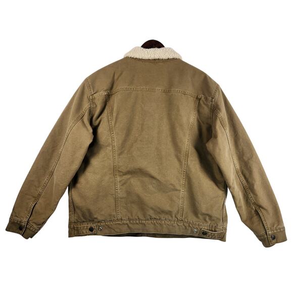 Levi Strauss & Co. Premium Line Type III Sherpa Trucker Jacket Men’s SZ XL Tan - Picture 3 of 16
